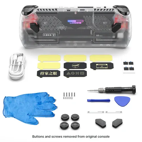 Transparent Back Plate for ROG Ally RGB & Heat Sink