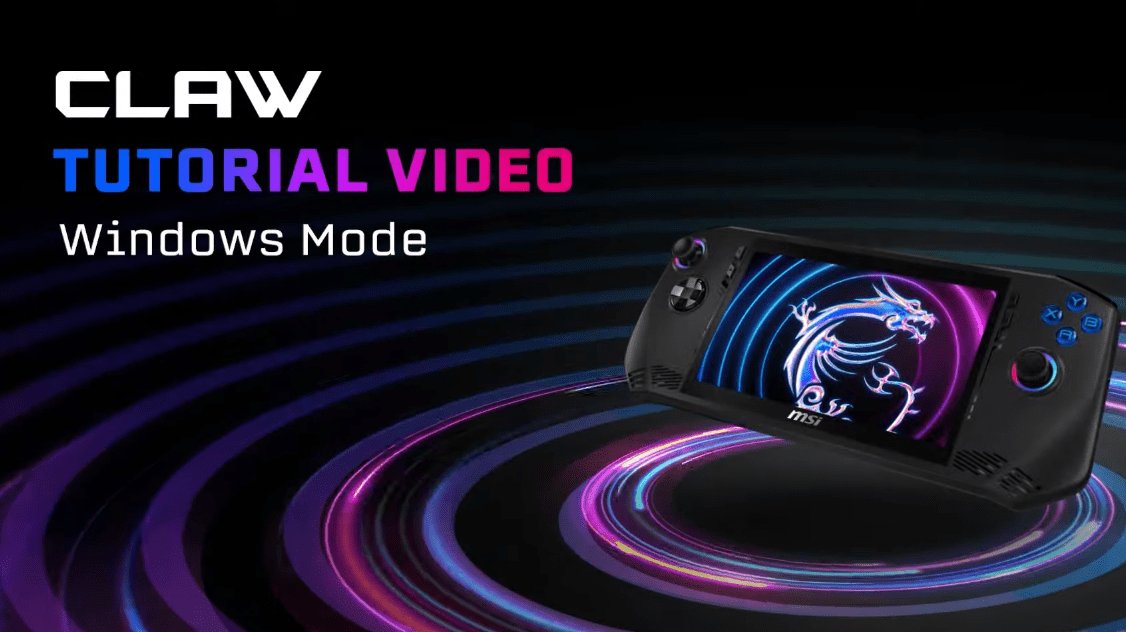 MSI Launched a "Windows Mode Instructions" video on Youtube.